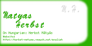 matyas herbst business card